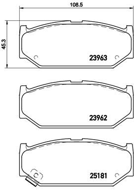 BREMBO Bremsbelagsatz, Scheibenbremse (P 79 023)