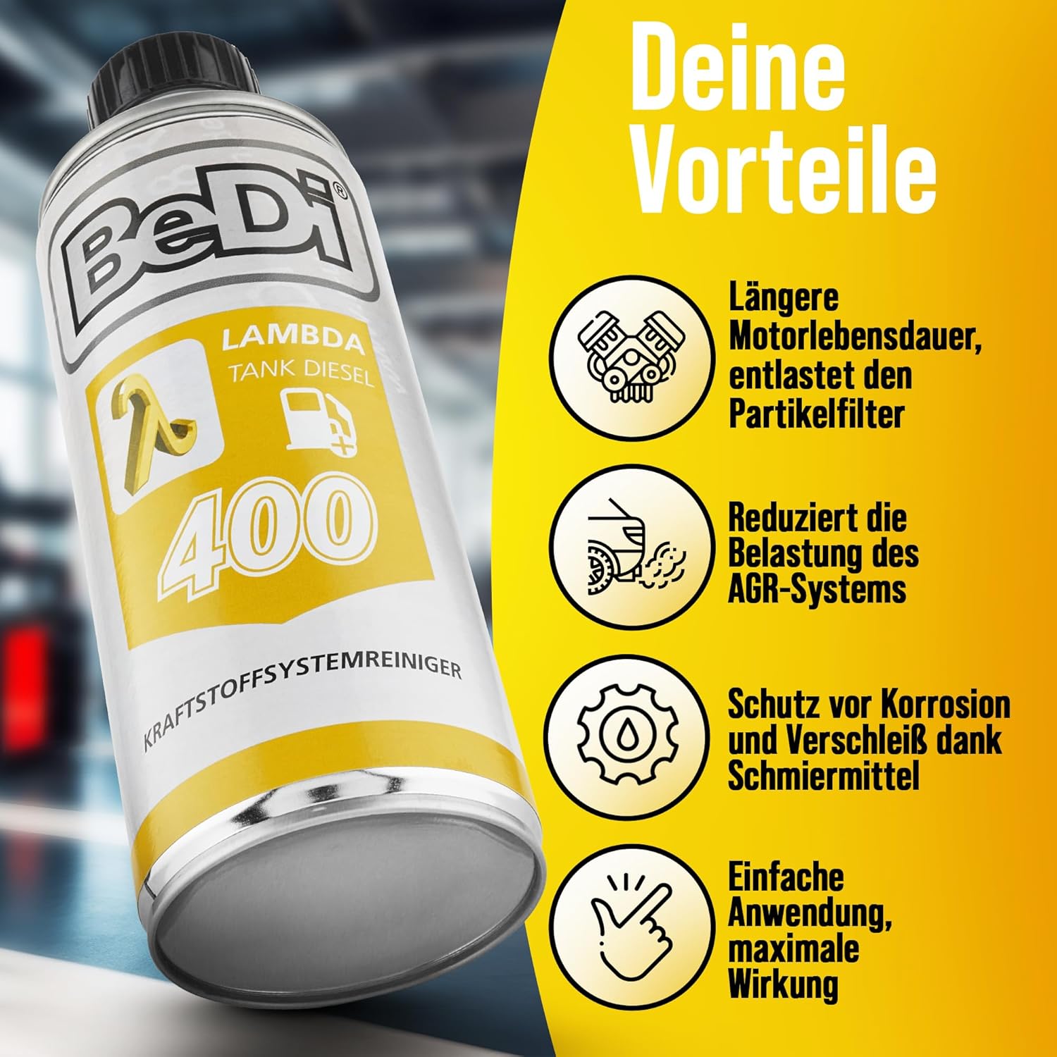 BeDi Lambda Tank Diesel, Multifunktionsreiniger für Dieselsysteme (1020400) (A10100343)