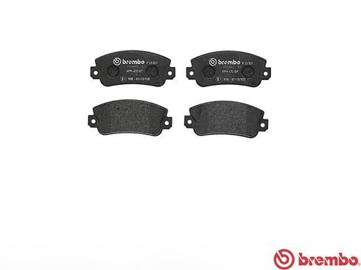 BREMBO Bremsbelagsatz, Scheibenbremse (P 23 021)