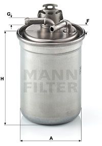 MANN-FILTER Kraftstofffilter (WK 823/3 x) Thumbnail