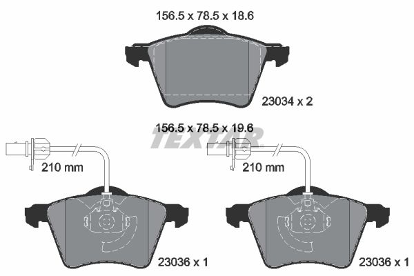 TEXTAR Bremsbelagsatz, Scheibenbremse (2303401)