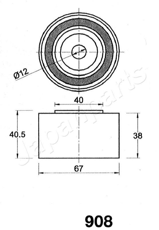 JAPANPARTS Riemenspanner, Zahnriemen (BE-908)