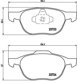 BREMBO Bremsbelagsatz, Scheibenbremse (P 24 061X)
