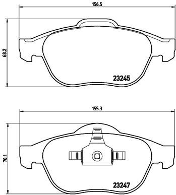 BREMBO Bremsbelagsatz, Scheibenbremse (P 68 030)