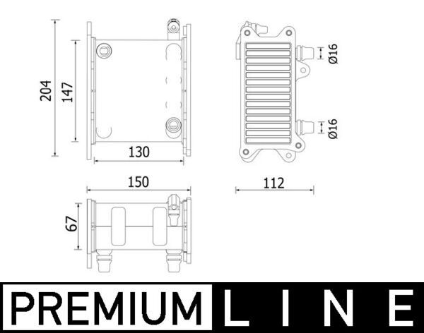 MAHLE Ladeluftkühler (CI 224 000P)
