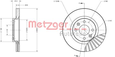 METZGER Bremsscheibe (6110551)