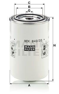 MANN-FILTER Kraftstofffilter (WDK 940/20) | SW9900018239