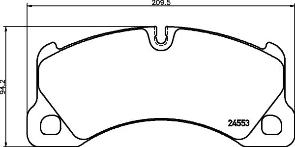HELLA Bremsbelagsatz, Scheibenbremse (8DB 355 014-151)
