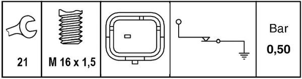 HELLA Öldruckschalter (6ZL 009 600-041) 4082300237337 6ZL 009 600-041