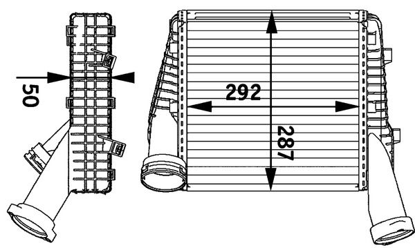 MAHLE Ladeluftkühler (CI 141 000P)