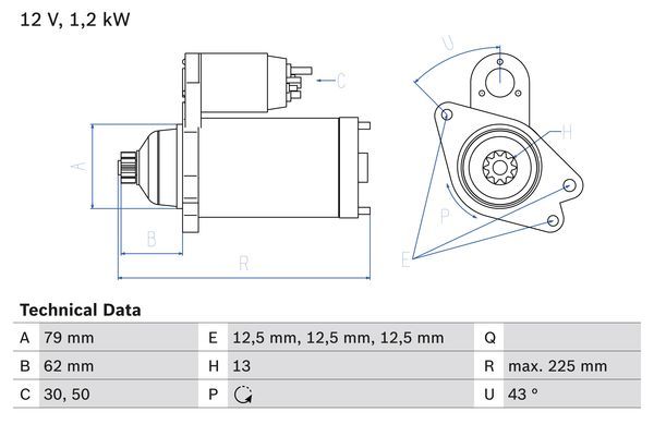 BOSCH Starter (0 986 025 870) Thumbnail