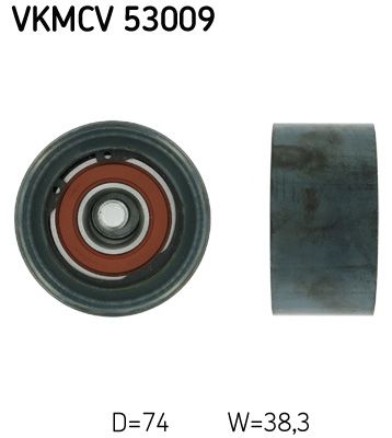 SKF Umlenk-/Führungsrolle, Keilrippenriemen (VKMCV 53009)