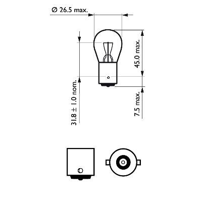 PHILIPS Glühlampe, Blinkleuchte (12498B2)