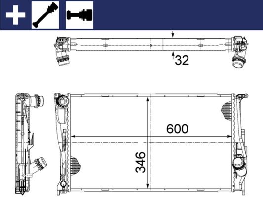 MAHLE Kühler, Motorkühlung (CR 1083 000S)