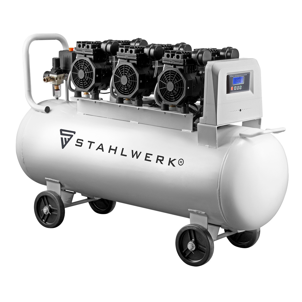STAHLWERK Druckluft Kompressor ST 1010Pro mit 10bar, 100L Tank, 69dB und 5,67 PS