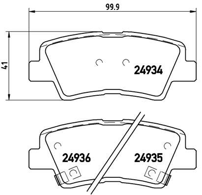 BREMBO Bremsbelagsatz, Scheibenbremse (P 30 047)