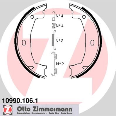 ZIMMERMANN Bremsbackensatz, Feststellbremse (10990.106.1)