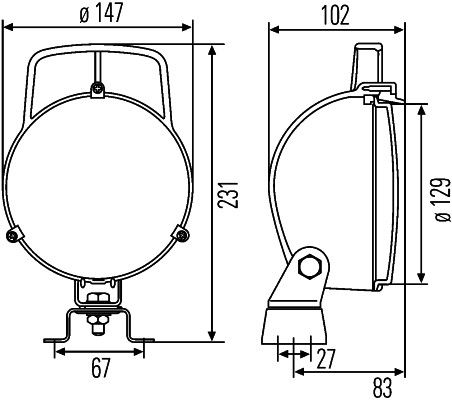 HELLA Arbeitsscheinwerfer (1G3 996 001-271)