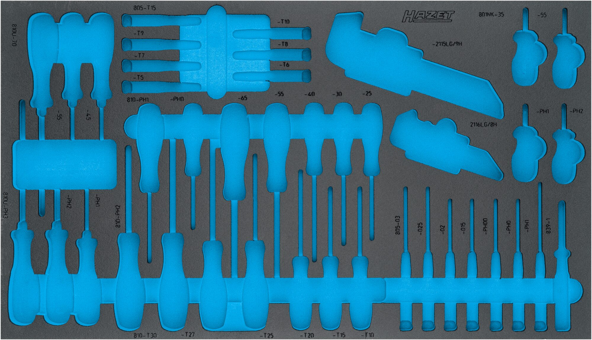 HAZET 2-Komponenten Weichschaum-Einlage 163-527L HAZET 2-Komponenten Weichschaum-Einlage 163-527L