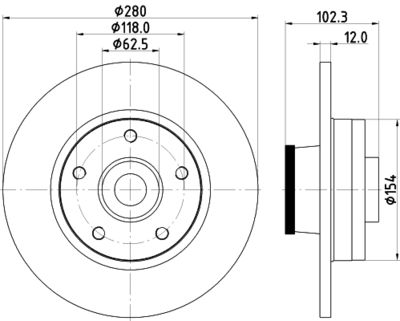 HELLA Bremsscheibe (8DD 355 123-251)
