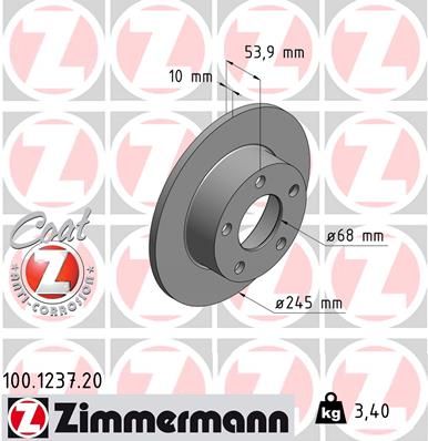 ZIMMERMANN Bremsscheibe (100.1237.20)