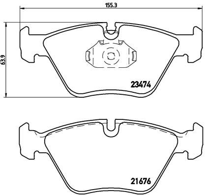 BREMBO Bremsbelagsatz, Scheibenbremse (P 06 042) BREMBO Bremsbelagsatz, Scheibenbremse (P 06 042)