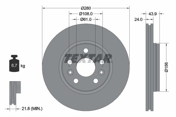 TEXTAR Bremsscheibe (92202403)