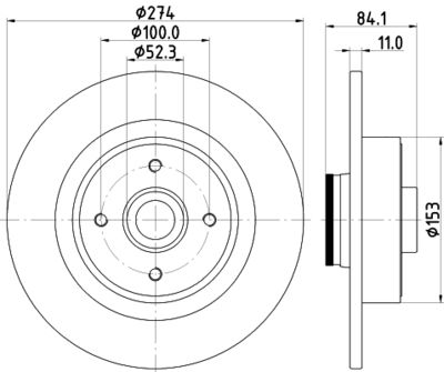 HELLA Bremsscheibe (8DD 355 123-331)