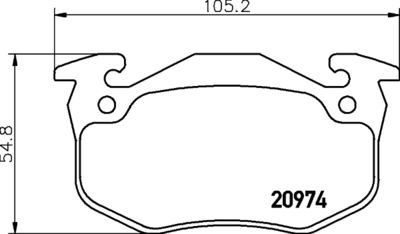 HELLA Bremsbelagsatz, Scheibenbremse (8DB 355 018-951)