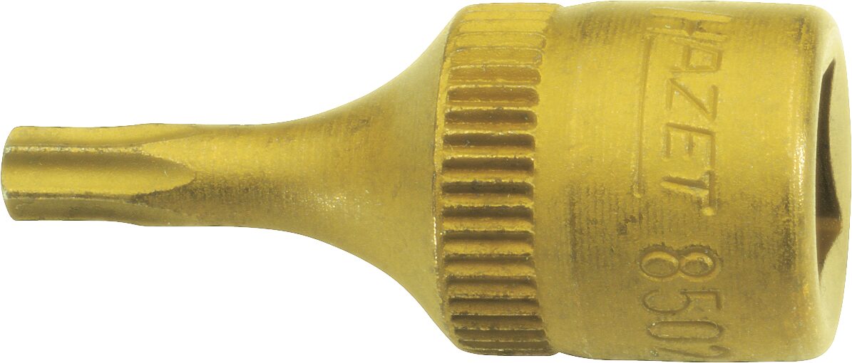 HAZET Schraubendreher-Steckschlüsseleinsatz TORX® 8502-T10 ∙ Vierkant6,3 mm (1/4 Zoll) ∙ Innen TORX® Profil ∙ T10
