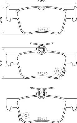 BREMBO Bremsbelagsatz, Scheibenbremse (P 28 089)