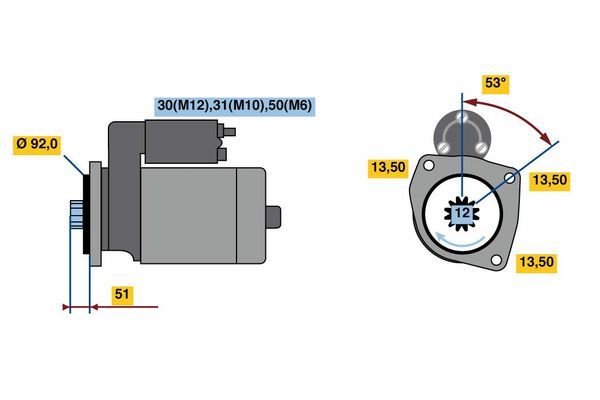 BOSCH Starter (0 001 330 016)