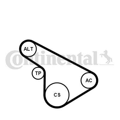 CONTINENTAL CTAM Keilrippenriemensatz (5PK1212K1) Thumbnail
