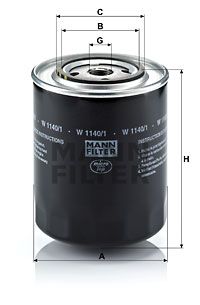 MANN-FILTER Ölfilter (W 1140/1)