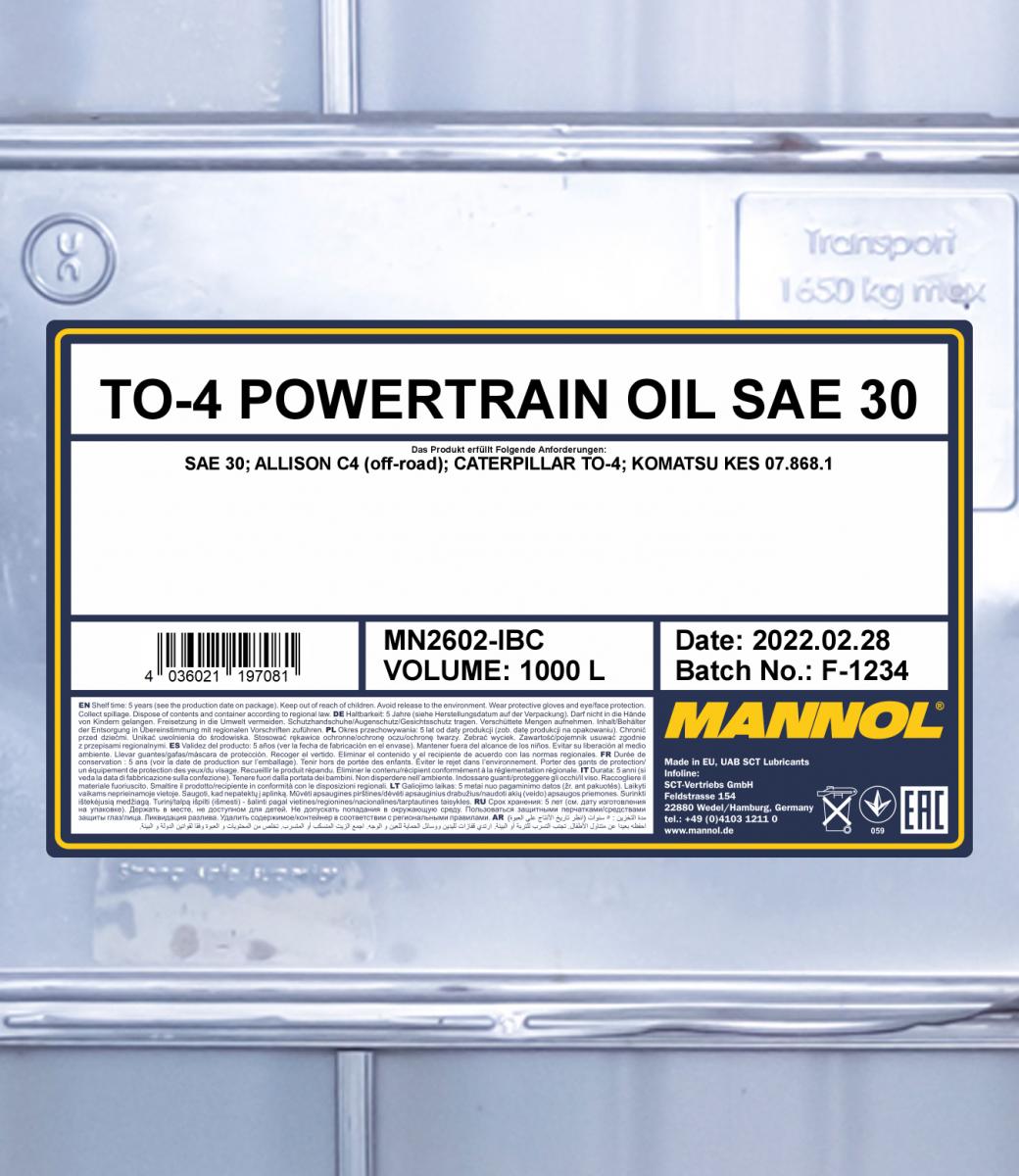 MN TO-4 Powertrain Oil SAE 30