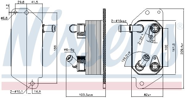 NISSENS Ölkühler, Automatikgetriebe (91115) Thumbnail