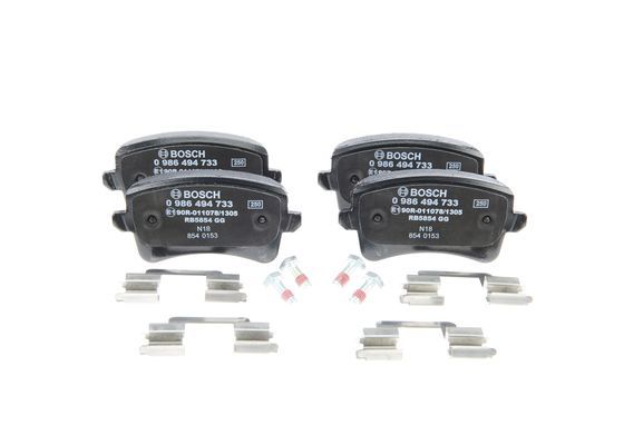 BOSCH Bremsbelagsatz, Scheibenbremse (0 986 494 733)