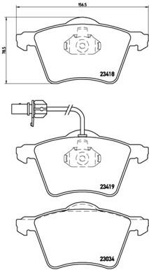BREMBO Bremsbelagsatz, Scheibenbremse (P 85 062)