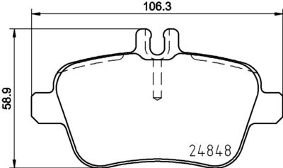 HELLA Bremsbelagsatz, Scheibenbremse (8DB 355 019-641)