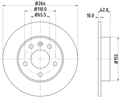 HELLA Bremsscheibe (8DD 355 106-111)