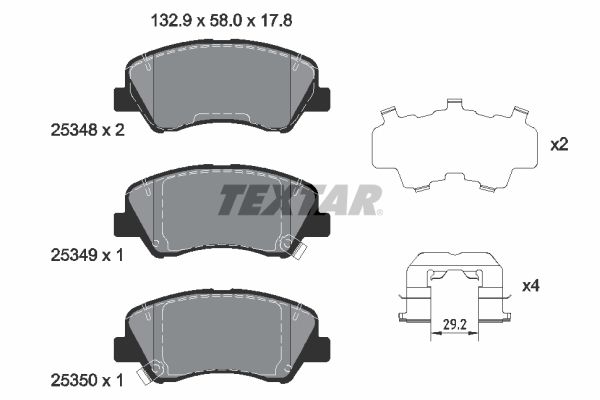 TEXTAR Bremsbelagsatz, Scheibenbremse (2534801)