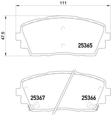 BREMBO Bremsbelagsatz, Scheibenbremse (P 30 053)