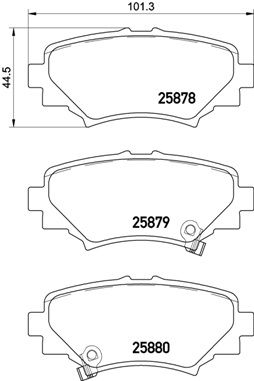 BREMBO Bremsbelagsatz, Scheibenbremse (P 49 049)