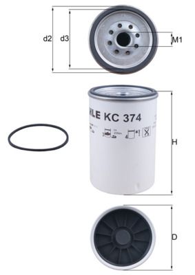 KNECHT Kraftstofffilter (KC 374D)