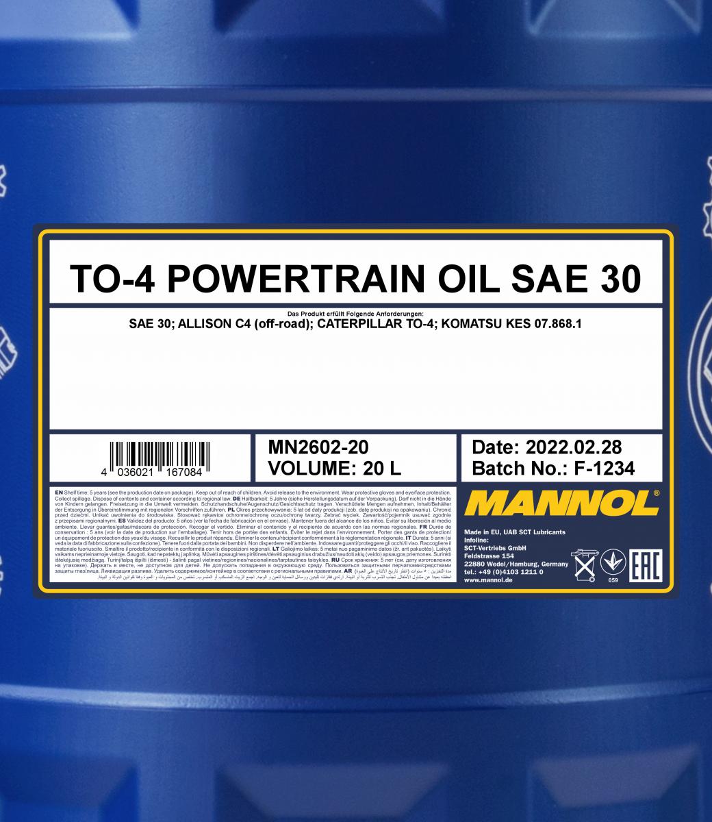 MN TO-4 Powertrain Oil SAE 30