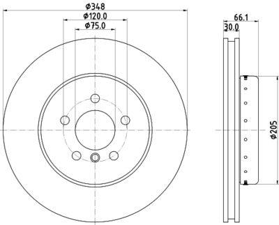 HELLA Bremsscheibe (8DD 355 120-651)