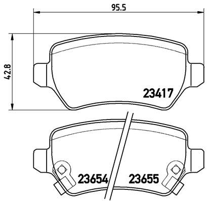 BREMBO Bremsbelagsatz, Scheibenbremse (P 59 038)