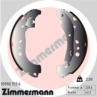 ZIMMERMANN Bremsbackensatz (10990.159.6)