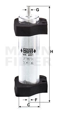 MANN-FILTER Kraftstofffilter (WK 6021) Thumbnail