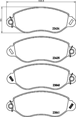 HELLA Bremsbelagsatz, Scheibenbremse (8DB 355 019-451)